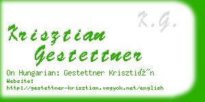 krisztian gestettner business card